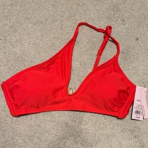 Wild fable side neck Red Bikini Top